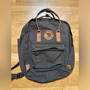 Fjallraven Kanken Vintage Leather Olive Backpack